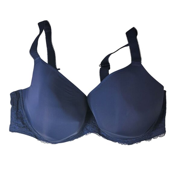 Panache Sculptresse Underwire Sasha Bra Blue 40FF Plunge Seamless Light Pad 9506 - Picture 1 of 11
